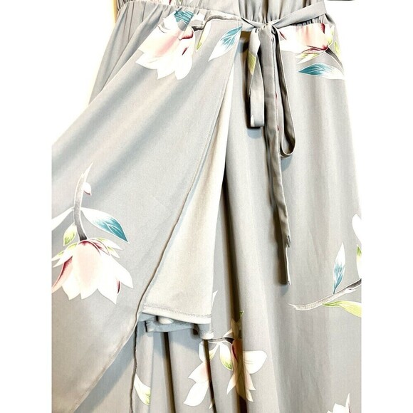 Show Me Your Mumu Sophia Wrap Maxi Dress Lily Showers Feminine Flutter Sleeves M - Picture 4 of 8